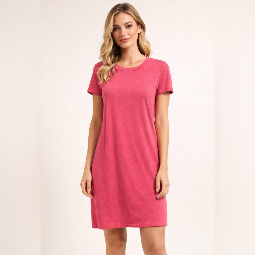 Pink Short Sleeve Dress